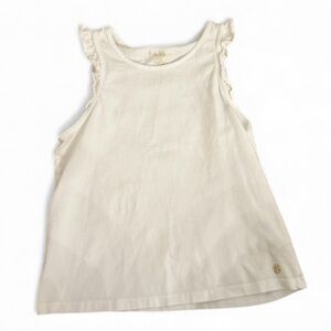 Lily Pulitzer Girls White Tank Top Ruffle Detail